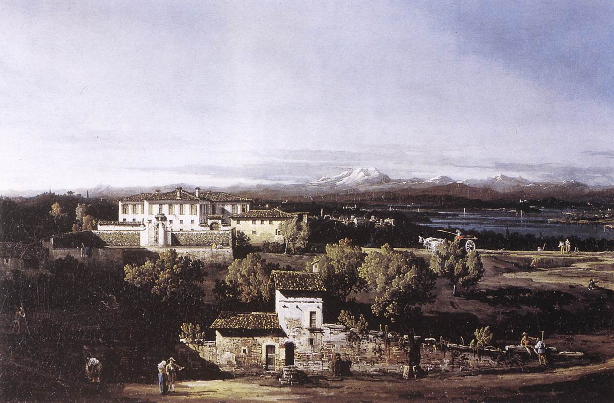 Bernardo Bellotto View of the Villa Cagnola at Gazzada near Varese